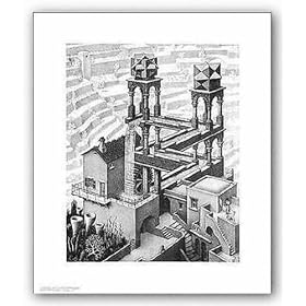 Waterfall by M.C. Escher 20 3/4 "x16 1/2 " Art Print Poster