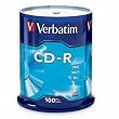 Verbatim 94554 700 MB 52x 80 Minute Branded Recordable Disc CD-R, 100-Disc Spindle