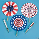 Folding Patriotic Fans (1 dz)