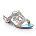 Charm Foot Rhinestone Womens Low Heel Slippers Sandal