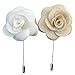 WRISTCHIE Men's Lapel Rose Flower Handmade Boutonniere Pin Suit Begonia (Pack of 2)