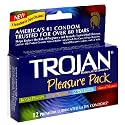 Trojan Condoms, Pleasure Pack, Lubricated (Twisted Pleasure, Her Pleasure, Intense Ribbed Shared Pleasure),12-Count Packages (Pack of 3)