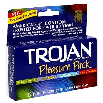 Set A Shopping Price Drop Alert For Trojan Condoms, Pleasure Pack, Premium Lubricated (Twisted Pleasure, Her Pleasure, Sensations, Intense Ribbed Shared Pleasure),12-Count Packages (Pack of 3)