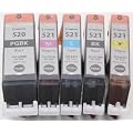 Canon Original CLI-521 Tintenpatronen Multipack cyan, magenta ,gelb + CLI-521BK + PGI-520BK