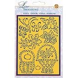 Kars Line Embossing Stencil - Flower Baskets