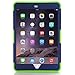 iPad Mini 2 Case,iPad Mini Case,iPad Mini 3 Case,iPad Mini Retina Case,BENTOBEN Anti-Slip Shock-Absorption Silicone PC High Impact Resistant Hybrid Three Layer Protective Case Cover Blue&Lime Green