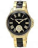 UPC 086702513376 product image for Vince Camuto Women's VC/5046BKGB Round Swarovski Crystal Accented Gold-Tone Blac | upcitemdb.com