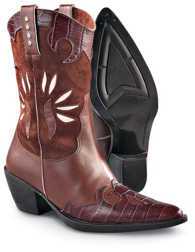 Vaneli Jeska Brown Womens Western Boots.