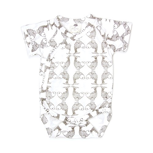 Kate Quinn Organics Unisex-baby Short Sleeve Kimono Bodysuit