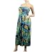 Blue Smocked Bodice Babydoll Plus size Long Dress image 4