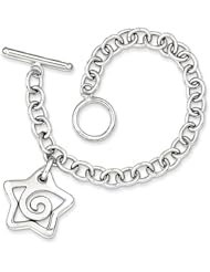 Sterling Silver Polished Star Bracelet, Best Quality Free Gift Box Satisfaction Guaranteed