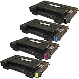 Samsung CLP510 Set of 4 Compatible Laser Toner Cartridges: 1 each of Black CLP-510D7K, Cyan CLP-510D5C, Magenta CLP-510D5M, Yellow CLP-510D5Y by LD Products