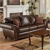 IMAGE OF Brighton Bonded Leather Stationary Sofa