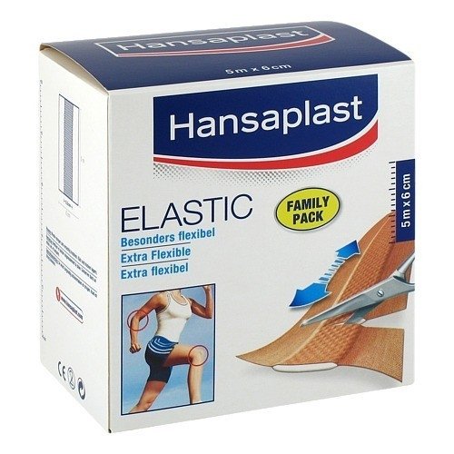 Hansaplast Elastic Pflaster 5mx6cm Family Pack 1 stk