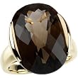 14K Yellow Gold Smoky Quartz Ring