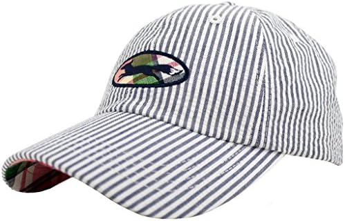 Longshanks Logo Hat in Navy Seersucker