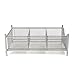 Mind Reader 3 Compartment Metal Mesh Storage Baskets Organizer, Home, Office, Kitchen, Bathroom, Silver