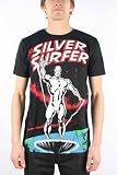 Men's Marvel Comics The Fantastic Four Silver Surfer Big Print Subway T-shirt