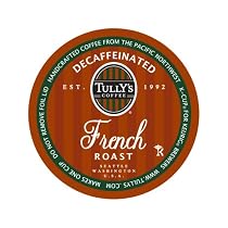 Tully's Coffee Decaffeinated French Roast, 24-Count K-Cups for Keurig Brewers (Pack of 2)