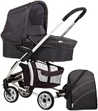 Produkt-Bild: Hauck 142431 Kinderwagenset Malibu Duoset trio charcoal best. aus Sportwagen, Babywanne und  Wickeltasche