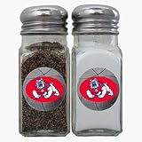 Review Bergamot  / Fresno State Bulldogs Basketball Shaped Logo Salt and Pepper Shaker Set