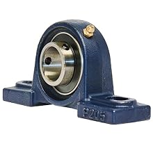 UCP205-16 Pillow Block Mounted Bearing, 2 Bolt, 1" Inside Diameter, Set screw Lock, Cast Iron, Inch