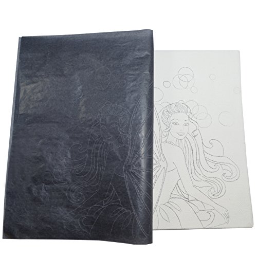 Graphite Transfer Carbon Paper 25 Sheets (9" X 13") Black Tracing