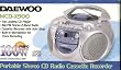 DAEWOO MCD-X900 PORTABLE STEREO CD RADIO CASSETTE RECORDER DUAL VOLTAGE 110V/220V.GREAT GIFT IDEA.