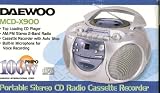 DAEWOO MCD-X900 PORTABLE STEREO CD RADIO CASSETTE RECORDER DUAL VOLTAGE 110V/220V