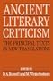 Ancient Literary Criticism: The Principal Texts in New Translations