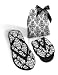 White Floc Folding Flip Flops