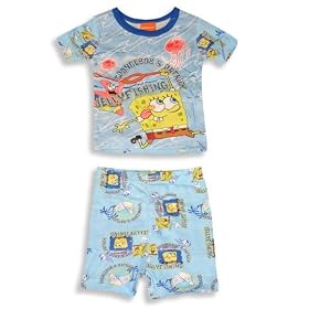 Spongebob by Nick Jr - Toddler Boys Shorty Pajamas, Blue, Multi