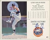 Nolan Ryan Autographed/Signed 8x10 Photo Card