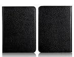 KINDLE PAPERWHITE Leather Flip Case Cover with magnetic closure (Black)