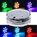 Soondar® 10-LED RGB Submersible LED Light, Multi Color Waterproof Wedding Party Vase Base Floral Light + Romote Controller