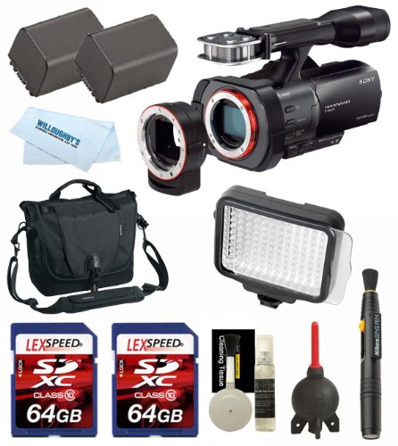 Sony NEX-VG900 Full-Frame Camcorder (Black) + Vanguard Bag + Two Batteries + LED + Two 64GB Cards + Lens Cleaning System + Giotto's Blower Sony NEX-VG900 Full-Frame Camcorder (Black) + Vanguard Bag + Two Batteries + LED + Two 64GB Cards + Lens Cleaning System + Giotto's Blower