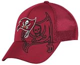 NFL Men's Tampa Bay Buccaneers End Zone Structured Flex Hat - Tw86Z (Red, Large/X-Large)