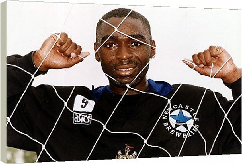 Box Canvas Print of Andy Cole Football from Mirror Photos