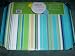 Water Repellent Indoor Outdoor Placemats with Matching Napkins. Set of 4 - lime/blue color