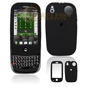 Black Rubber Feel Snap-On Cover Hard Case Cell Phone Protector for Palm PRE [Beyond Cell Packaging]
