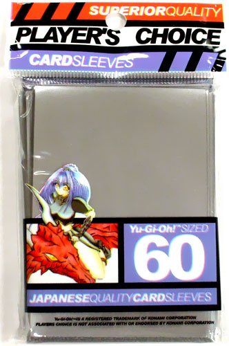 YuGiOh Players Choice 60 Count YuGiOh Size Japanese Quality Gaming Card Sleeves Silver