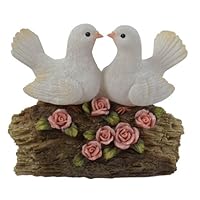 Moonrays 92339 Solar Powered Doves with Roses Glowing Birds