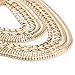 Fashion Ladies Tribal Multi Gold Tone Snake Flat Chains Choker Statement Bib Necklace
