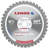 Lenox Tools 21878ST634040CT Metal Cutting Circular Saw Blade, 6 3/4 Inch by 40 Teeth, Steel 51p50ppWqxL. SL160 Lenox Tools 21878ST634040CT Metal Cutting Circular Saw Blade, 6 3/4 Inch by 40 Teeth, Steel