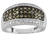 10KT WG .75CTW WHITE AND CHOCOLATE DIAMOND RING
