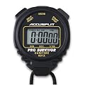 ACCUSPLIT Pro Survivor - A601XBK Stopwatch, Cum Split, Clock, Extra Large Display (Black)