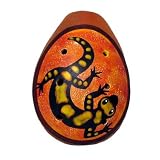 Ocarina Clay Flute from Peru with Hand Painted Gecko