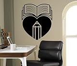 Books Education Wall Vinyl Decal Library School Wall Sticker Classroom Interior Living Room Window Decals Housewares Design Custom Decals Door Stickers Wall Graphics 7(lbc)