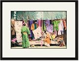 Black Framed/Matted Print 17x23, Second Hand Clothing Shop