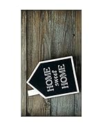 Huella deco Alfombra Bañada en Vinilo (Madera/Negro)